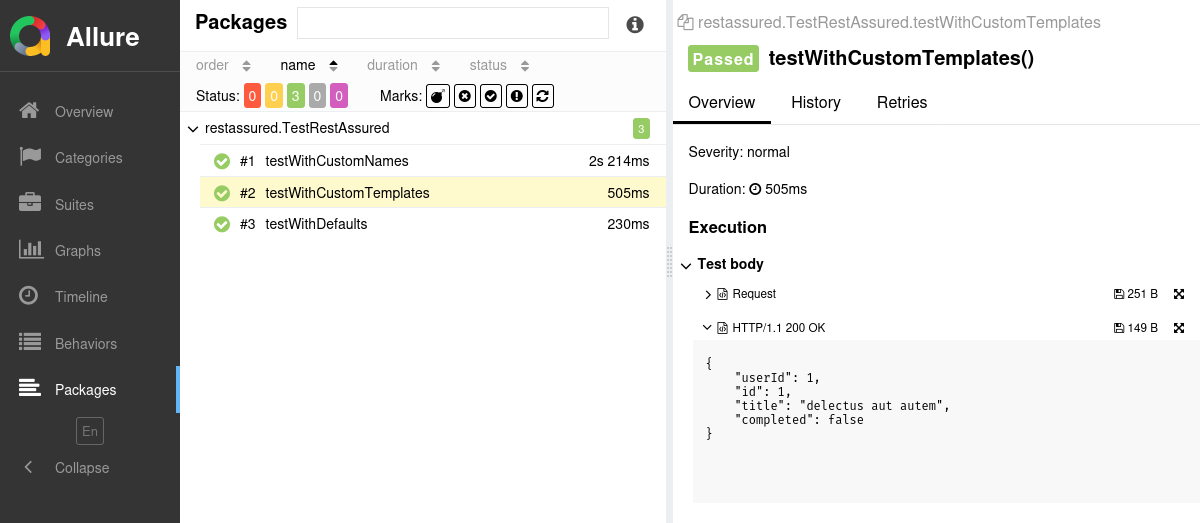 Allure Report for API Testing