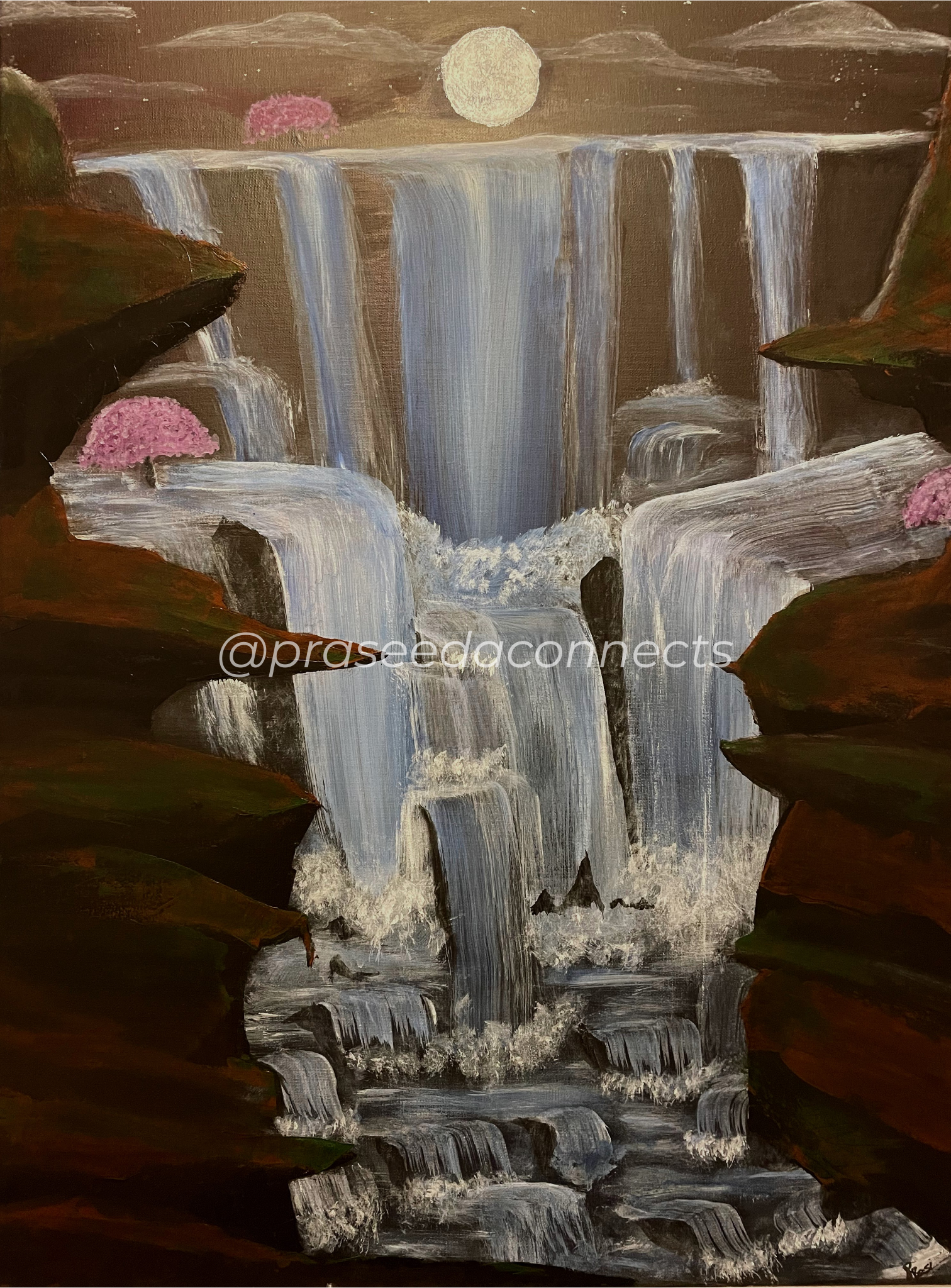 Dreamy Waterfall Painting